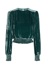 MARY JANE Silk Velvet Top