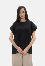 Muscat  - Bold Shoulder Tee - Black Sand