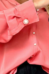 EMMA Silk Button Down Blouse