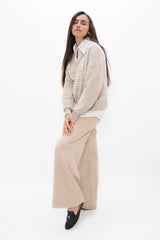 Nagano - V-Neck Sweater - Sand Marl