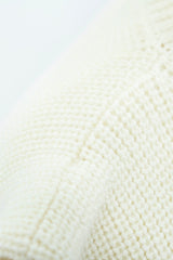 Napoli  - High Neck Knitted Top - Porcelain