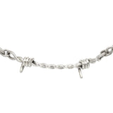 Barbed Wire Choker in Sterling Silver