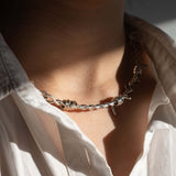 Barbed Wire Choker in Sterling Silver