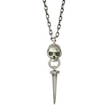 Skull Nail Necklace - Sterling Silver