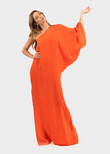 Tangerine Hera One Shoulder Maxi Dress