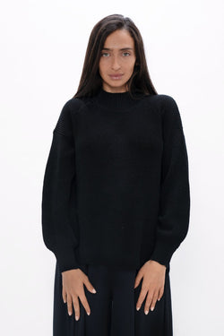 Ottawa  - High Neck Sweater - Licorice