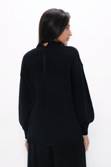 Ottawa  - High Neck Sweater - Licorice