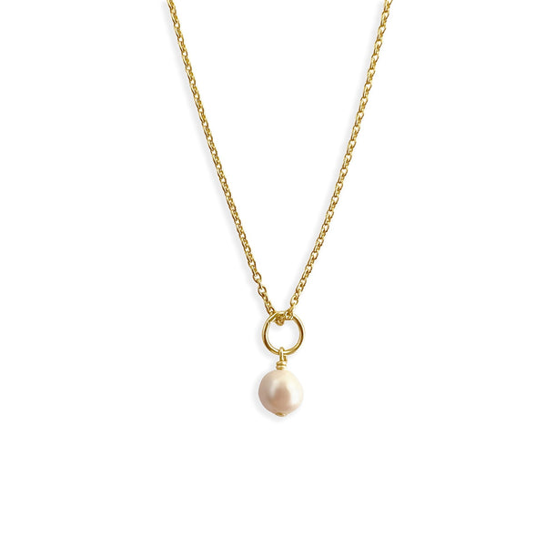 Paloma Pearl Necklace Gold