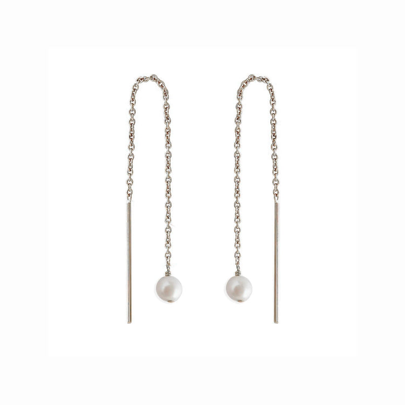 Paloma Pearl Threaders Silver