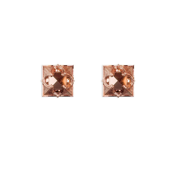 Pyramid Studs Rose Gold