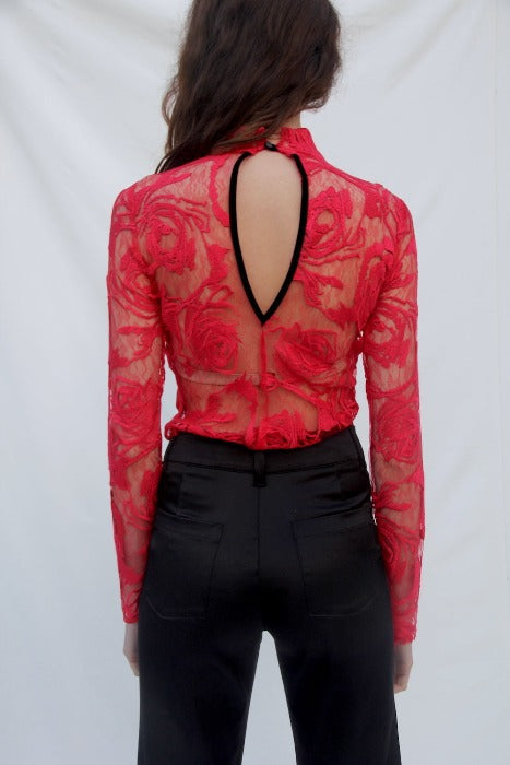 ROSE Lace Embroidered Top