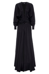 SANJI V-Neck Noir Dress