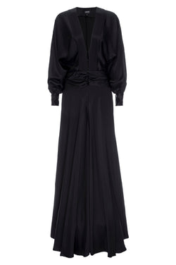 SANJI V-Neck Noir Dress