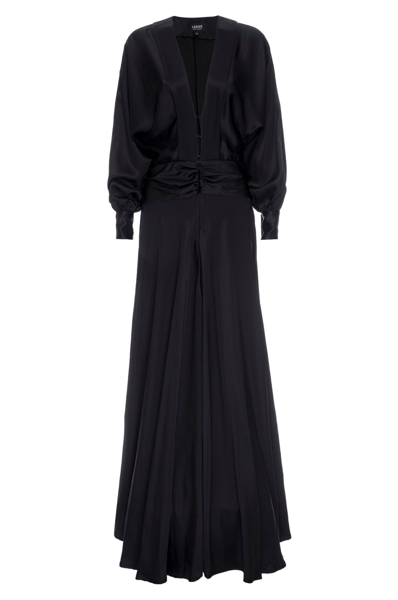 SANJI V-Neck Noir Dress