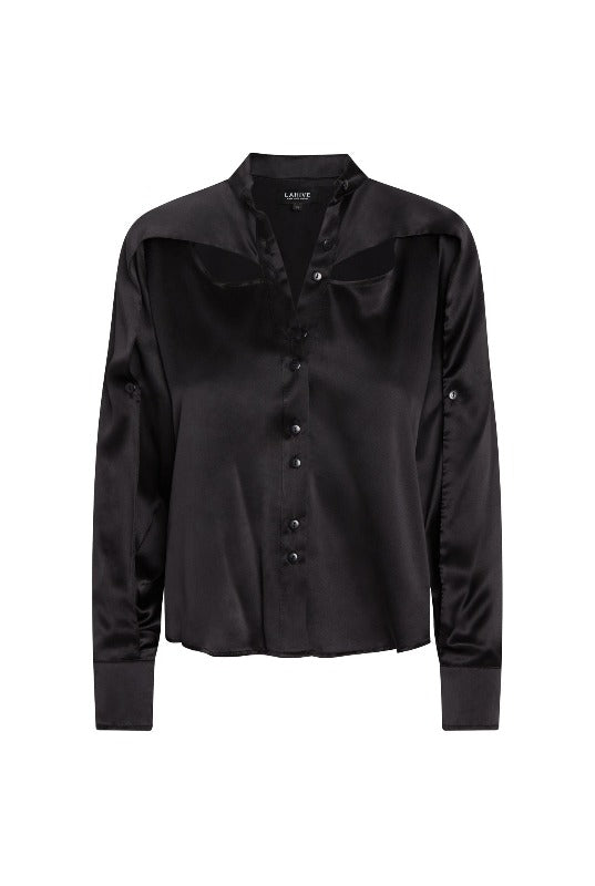 SANTO Jet Silk Blouse