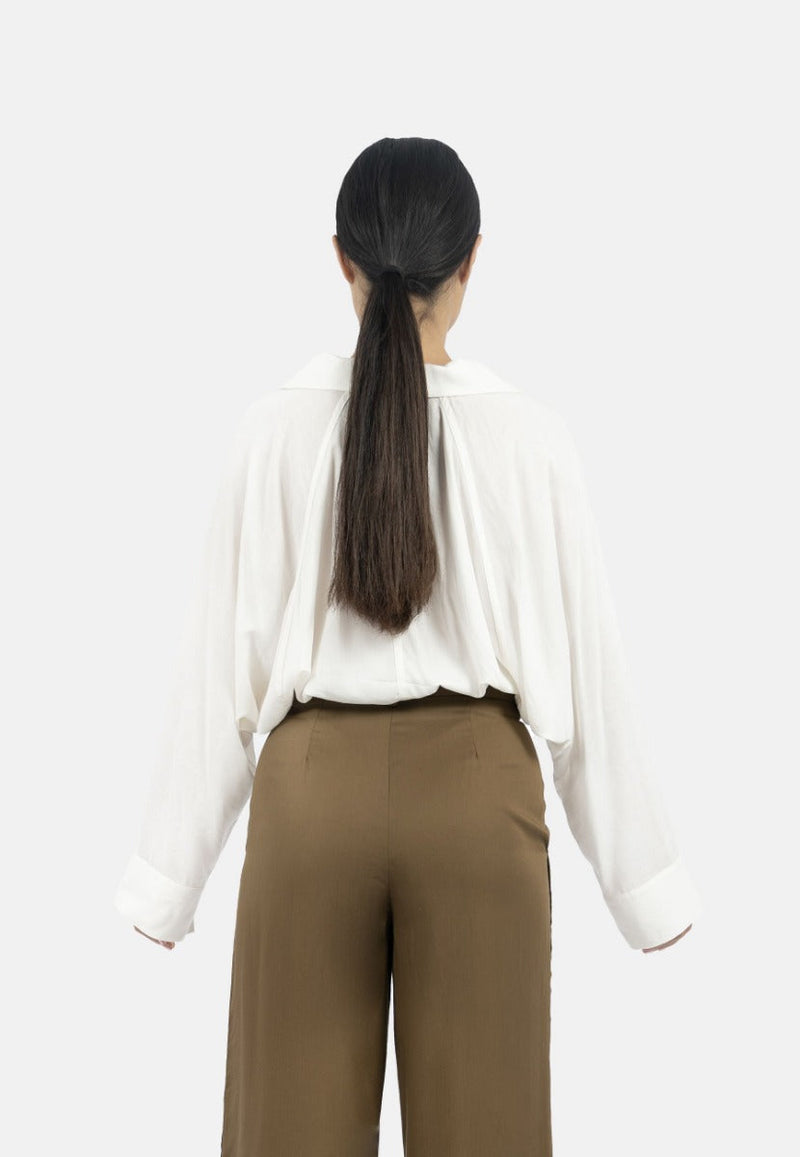 Siena Batwing Sleeve Shirt-Creme