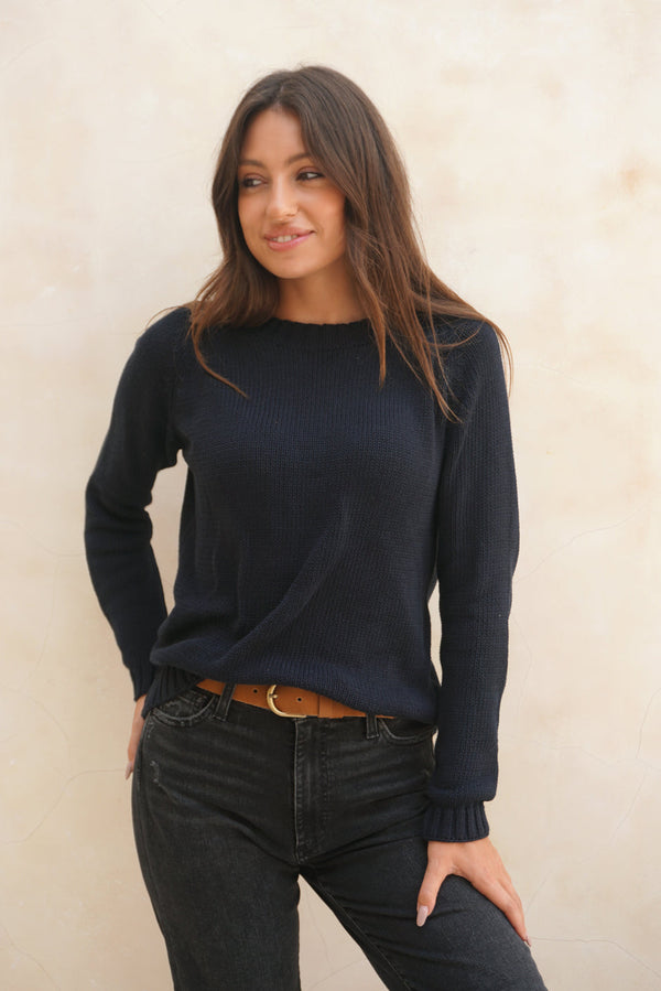 Sloane Crewneck in Midnight Navy