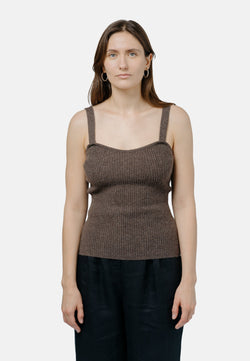 Ulaanbaatar Strap Top Brown