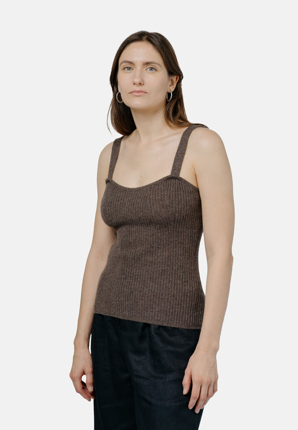 Ulaanbaatar Strap Top Brown