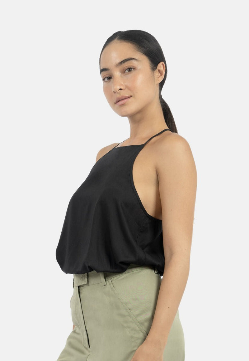 Vancouver Slip Top-BLACK