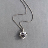 Wise Heart Charm Necklace Silver