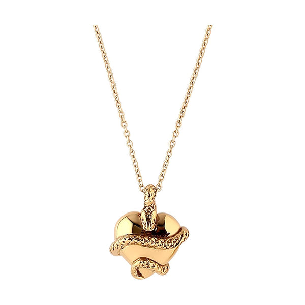 Wise Heart Charm Necklace Gold