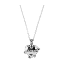 Wise Heart Charm Necklace Silver