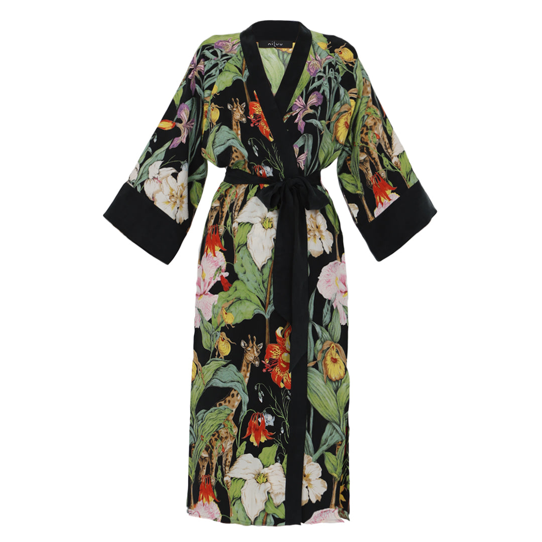 Olivia Women Kimono Robe - sustainable vegan silk for the modern you