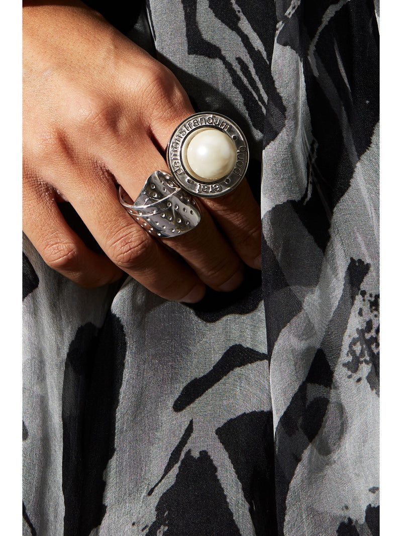 Blissfully Bella - White Pearl Silver Ring - Paparazzi | Sugar Bee Bling -  Paparazzi Jewelry and Accessories
