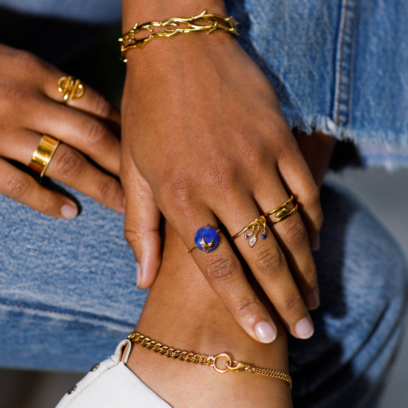 Ray of Light Lapis Ring - ourCommonplace