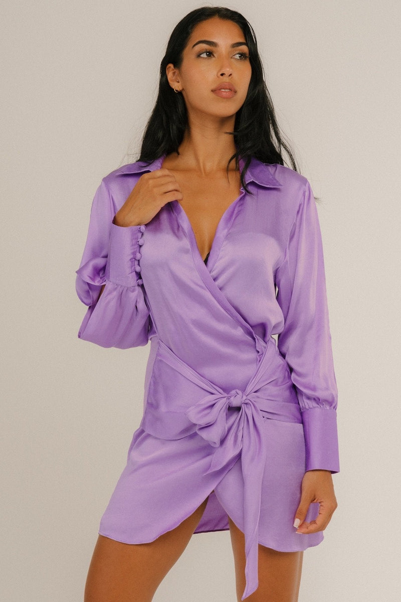 Serene Shirt Dress (Lilac) - ourCommonplace