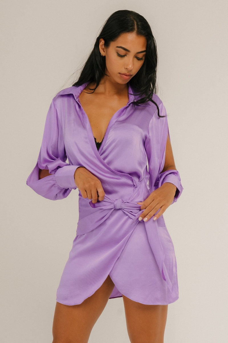 Serene Shirt Dress (Lilac) - ourCommonplace