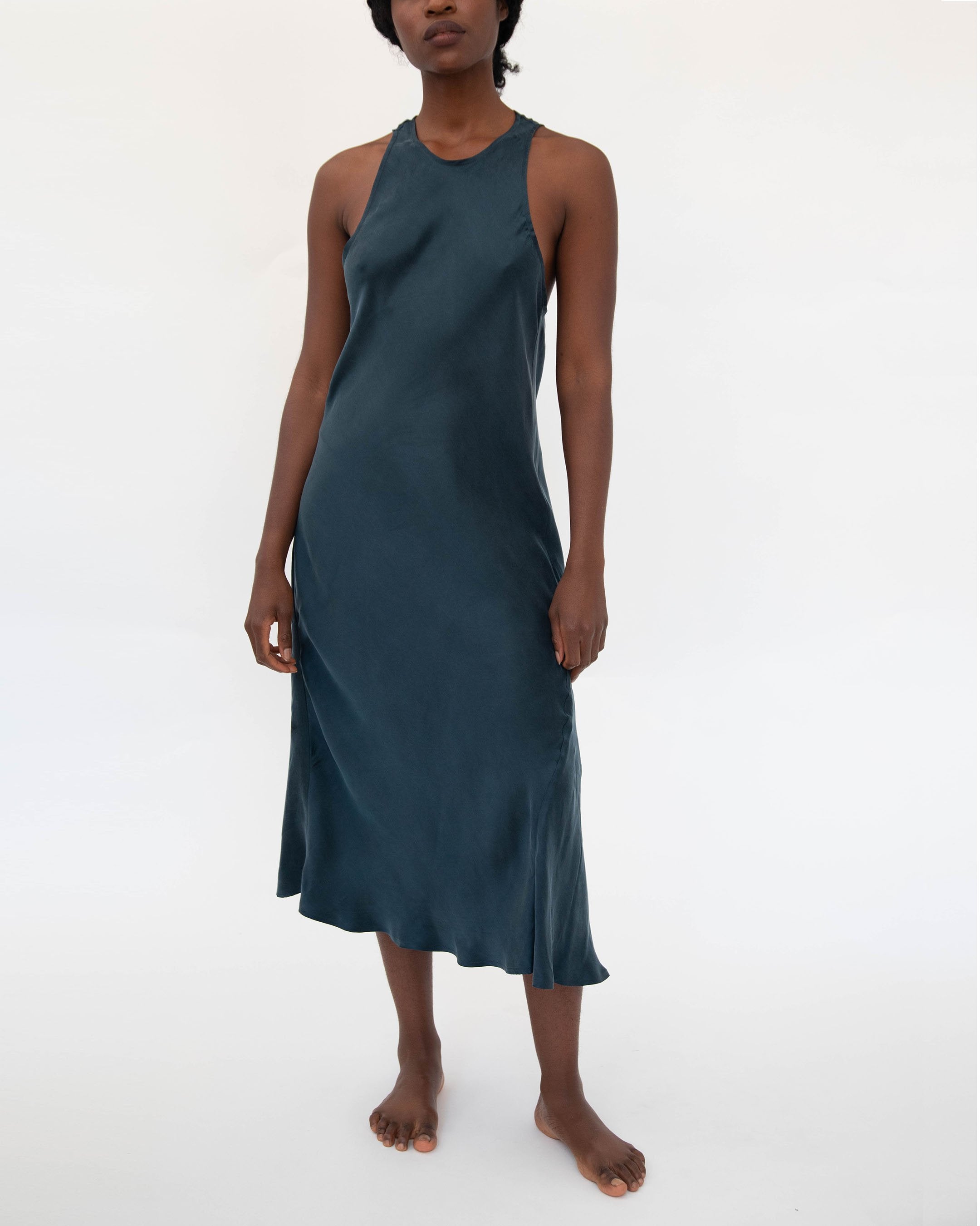 Sunday Morning, Gia Sandwashed Cupro Vegan Silk Sleep Dress