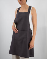 Nishi Cross-Back Linen Apron - ourCommonplace